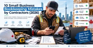 Small business bookkeeping mistakes by Canadian contractors