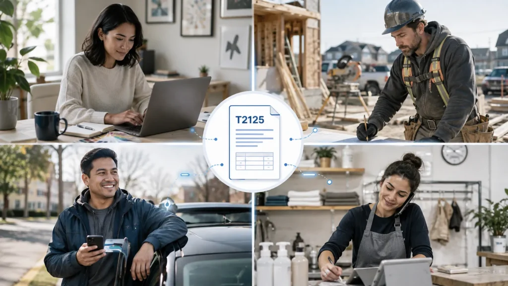 Canadian freelancers contractors gig workers and sole proprietors who may file Form T2125
