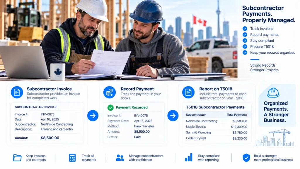 T5018 subcontractor reporting for Canadian contractors